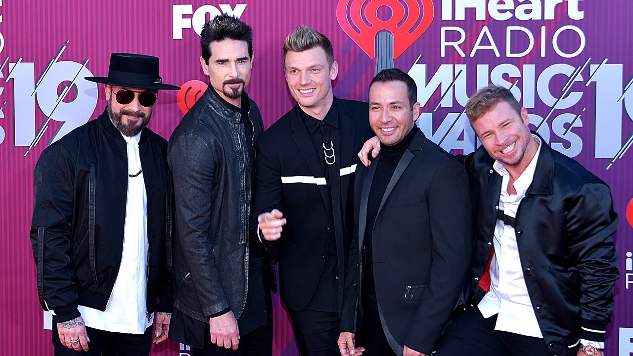 Backstreet Boys 2026-2027 Tour & Schedule featuring Backstreet Boys live on stage with stadium crowd