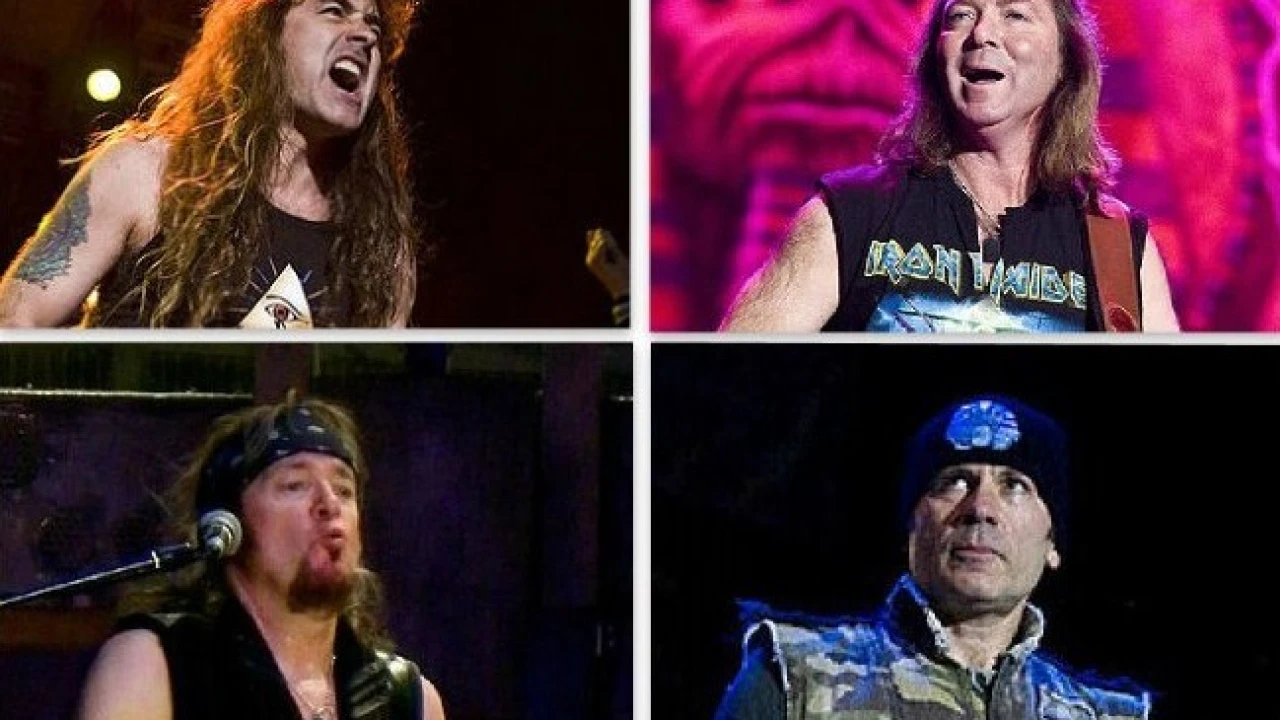 Iron Maiden 2026-2027 Tour & Schedule featuring Iron Maiden live on stage with stadium crowd
