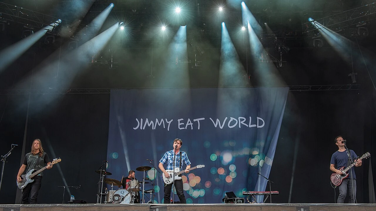 Jimmy Eat World 2026-2027 Tour & Schedule featuring Jimmy Eat World live on stage with stadium crowd