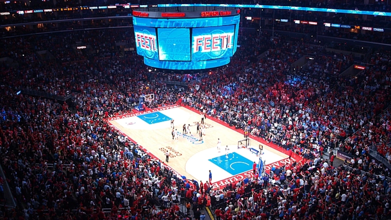 Los Angeles Clippers 2026-2027 Tour & Schedule featuring Los Angeles Clippers live on stage with stadium crowd