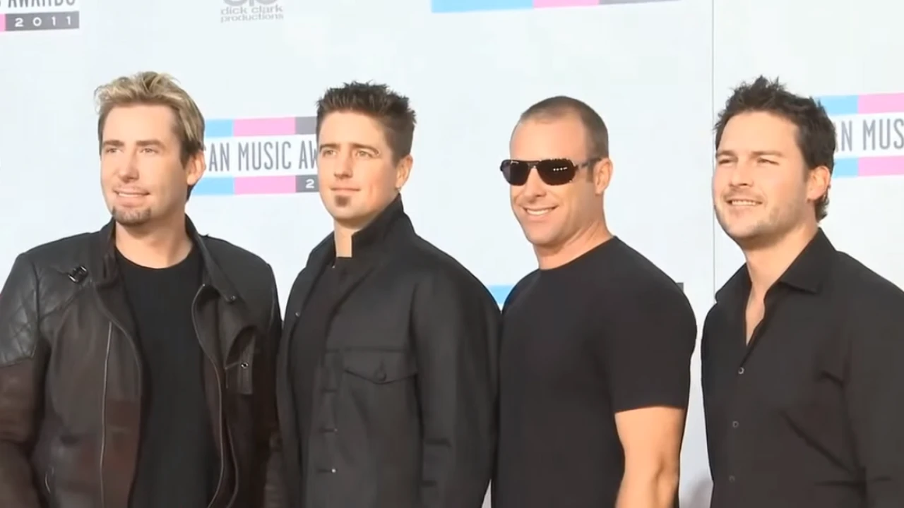 Nickelback 2026-2027 Tour & Schedule featuring Nickelback live on stage with stadium crowd