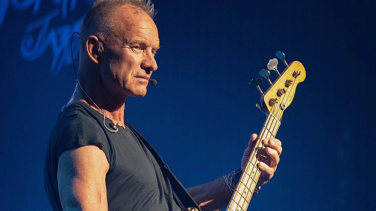 Sting 2026-2027 Tour & Schedule featuring Sting live on stage with stadium crowd